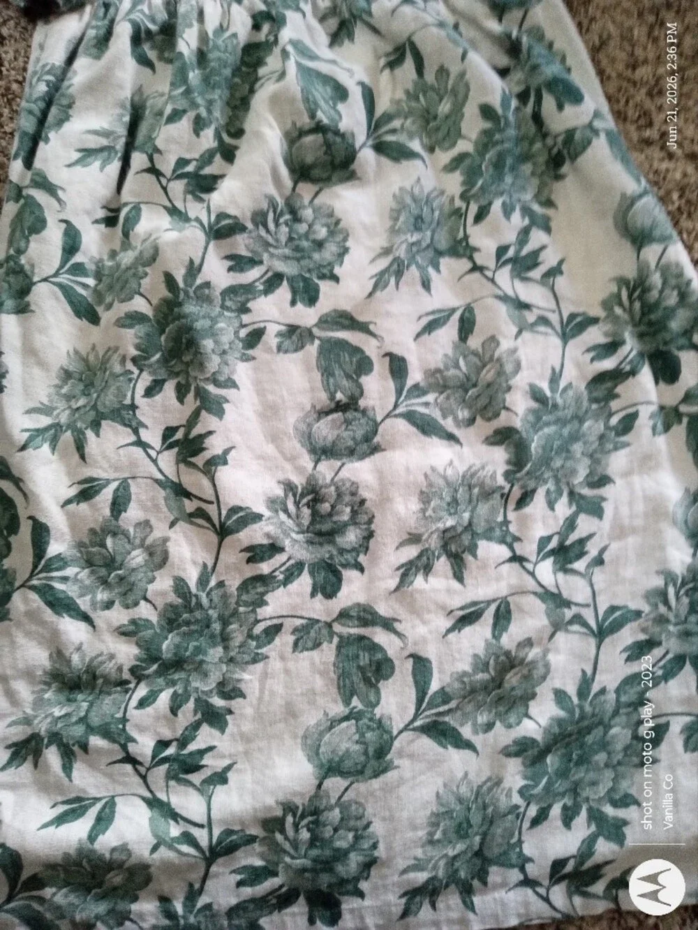 Abercrombie & Fitch Floral Trapeze Mini Dress Puff Sleeve Green White Size Large